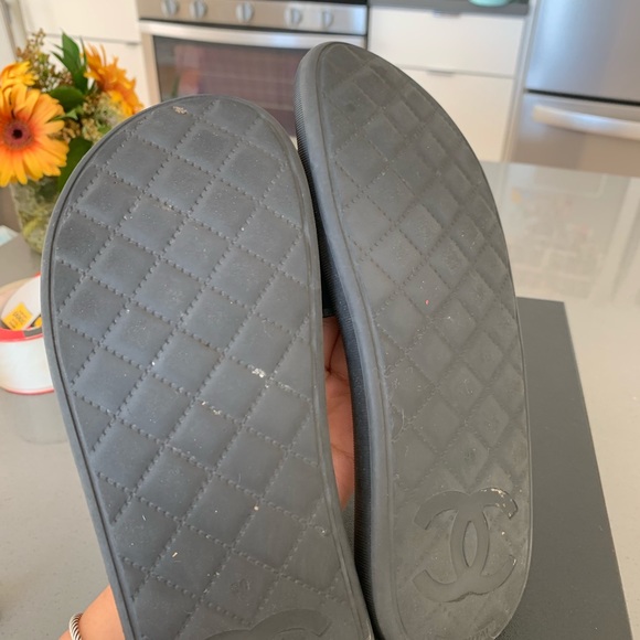 Chanel Thermoplastic PVC Camellia Mules/ Slides - Picture 3 of 7